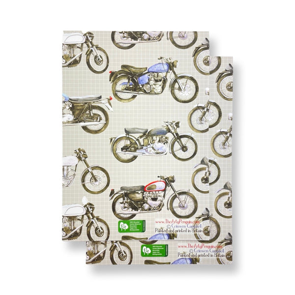Motorbike Wrapping Paper and Tags