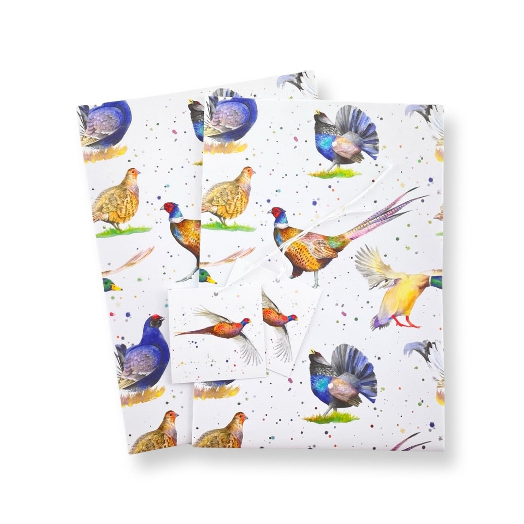 Game Bird Wrapping Paper and Tags