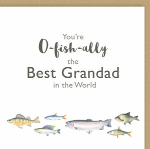O - fish - ally Best Grandad Father's Day Card by Ceinwen Campbell 