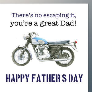 Triumph motorbike Father's Day Card by Ceinwen Campbell 