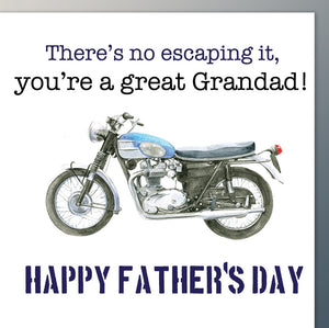 Vintage motorbike Father's Day Card for Grandad by Ceinwen Campbell