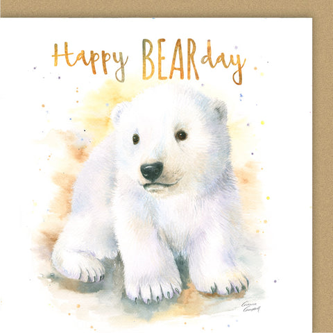 Brodie the newest polar bear cub to be born in the Highland Wildlife Park , Scotland on a high quality birthday card.