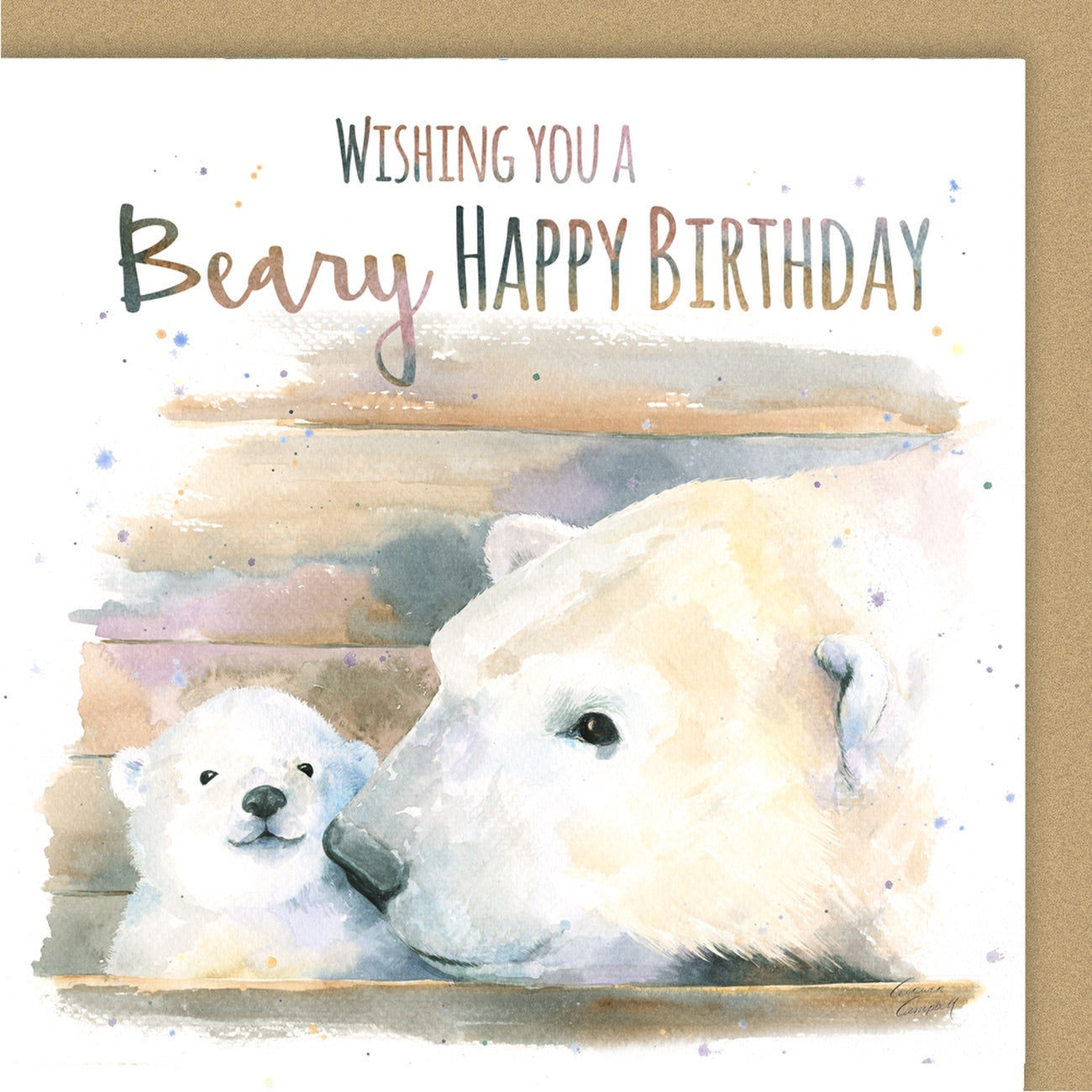 Highland Wildlife Park polar bear newest cub, Brodie and Victoria birthday card