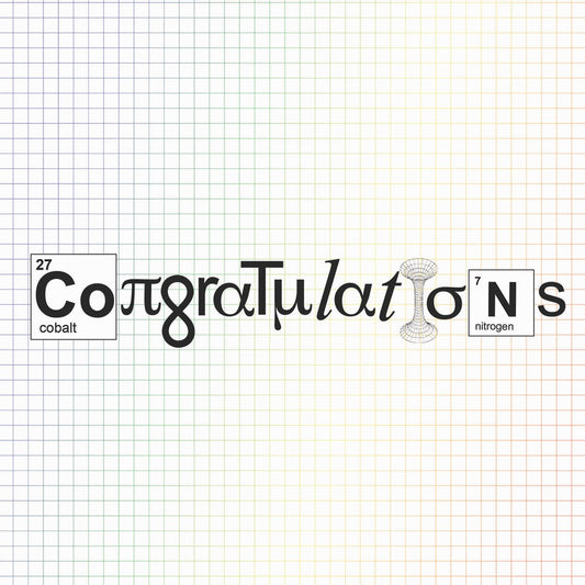 congratulations science maths chemistry  physics biology greeting card exam graduation