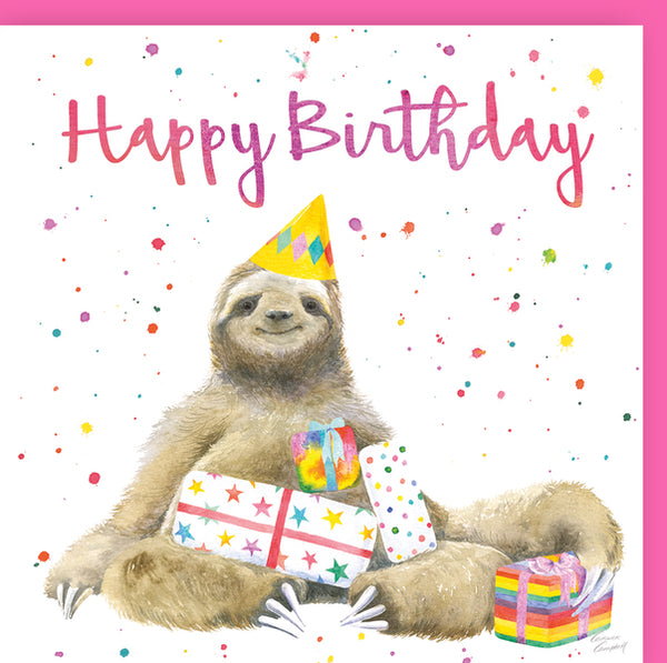 Sloth Party Animal Birthday Card
