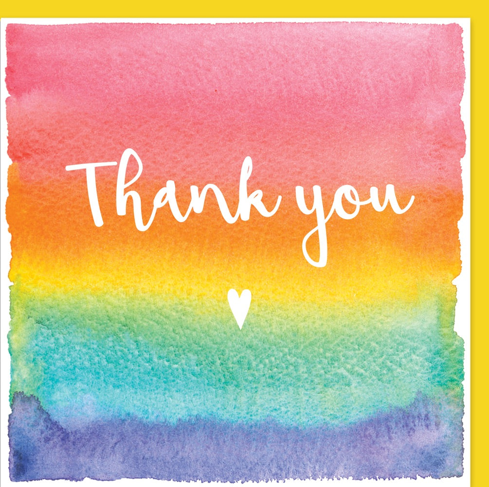 Colourful "Thank you" card by Ceinwen Campbell