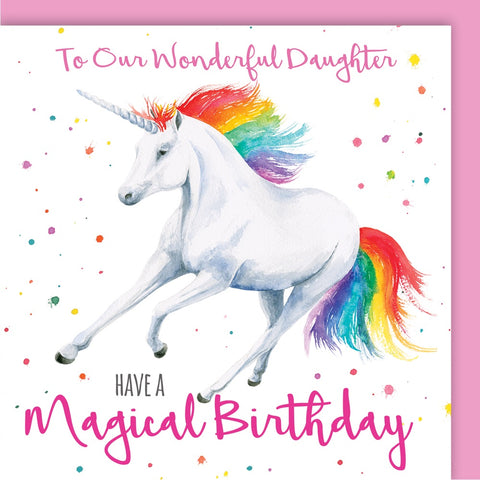 unicorn magical birthday card for daughter by Ceinwen Campbell
