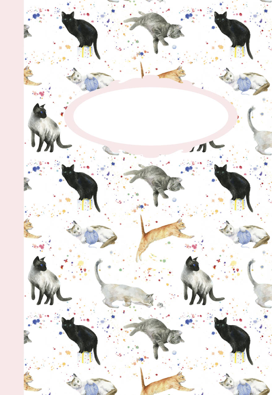 Cats kittens jotter by ceinwen Campbell and The Arty Penguin 