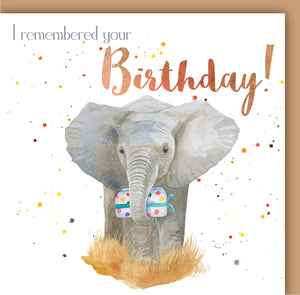 Elephant safari zoo  birthday card by Ceinwen Campbell for TheArty Penguin 