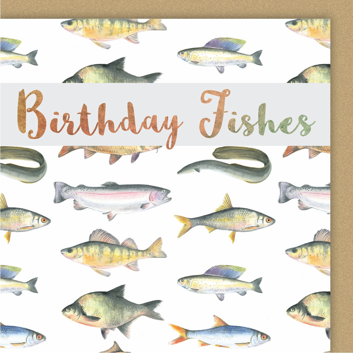 Birthday card for fisher man or angler by Ceinwen Campbell 