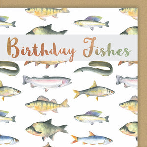 Birthday card for fisher man or angler by Ceinwen Campbell 