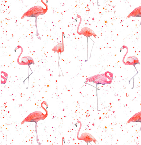 flamingo flamingos pink bird gift wrap wrapping by Ceinwen Campbell 