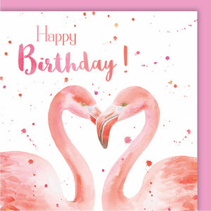 Flamingo birthday card for mum, friend or daughter by Ceinwen Campbell