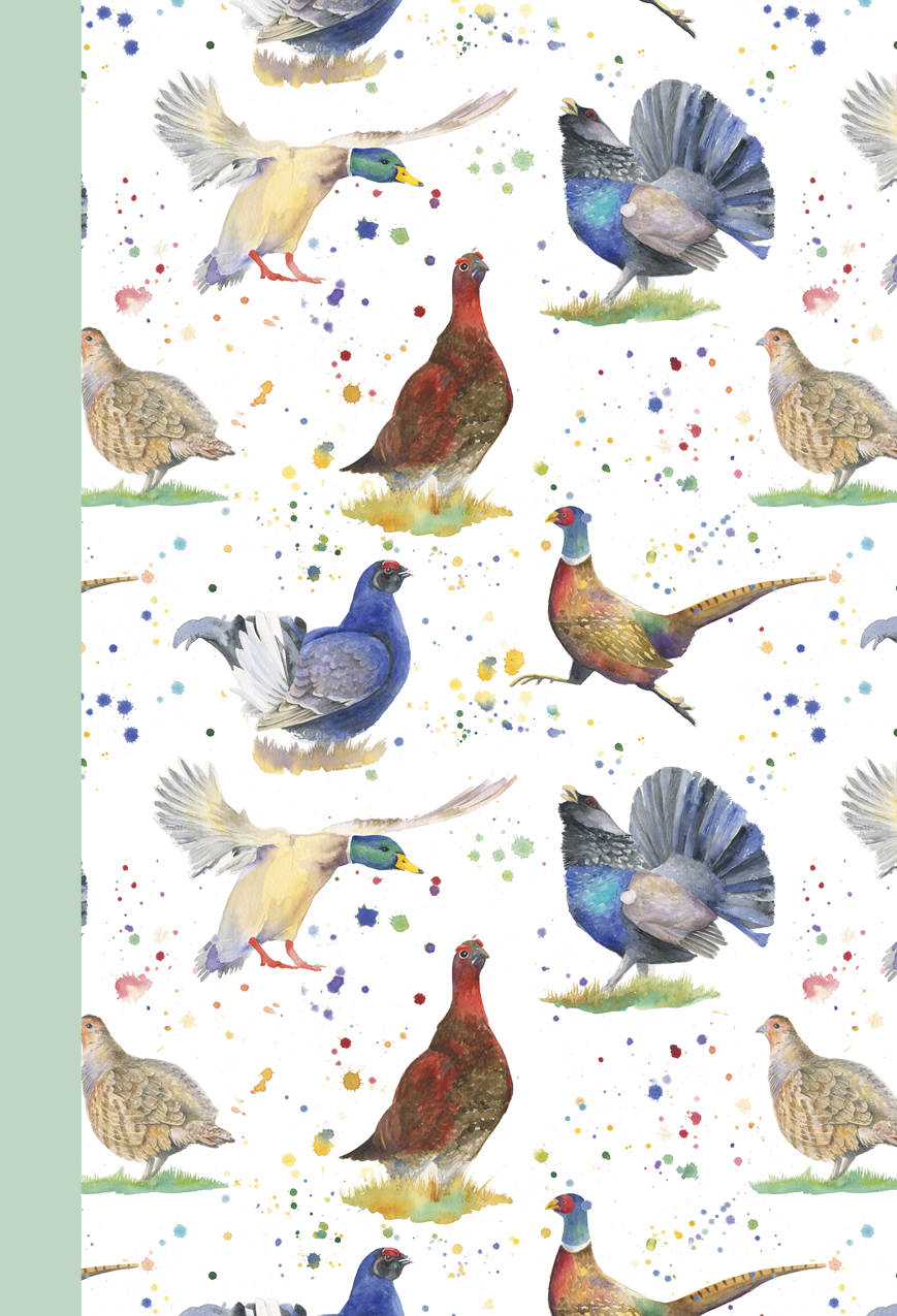 Pheasant duck capercaillie partridge jotter note book Ceinwen Campbell The Arty Penguin 