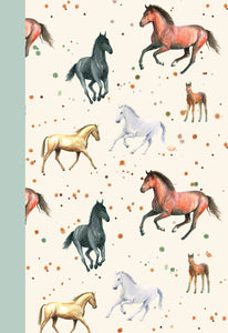 Horses horse foal jotter notepad Ceinwen Campbell The Arty Penguin 