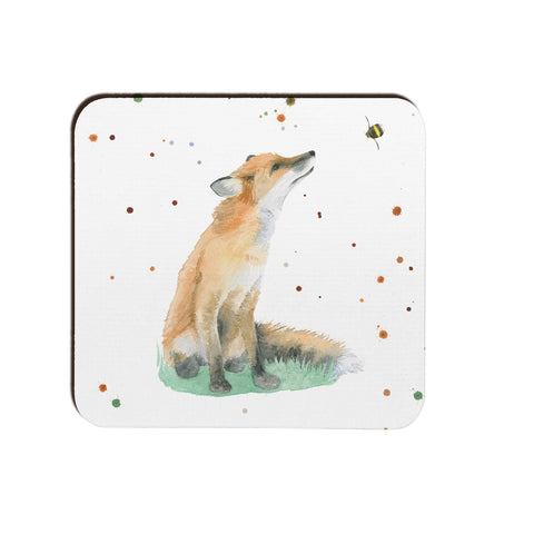 fox foxes coaster kitchen dining gift present