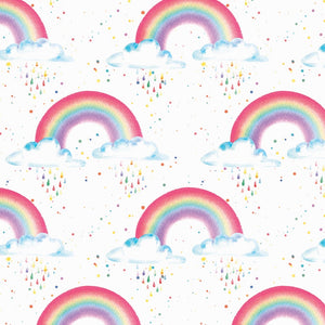 Rainbow colourful gift wrapping wrap paper Ceinwen Arty penguin