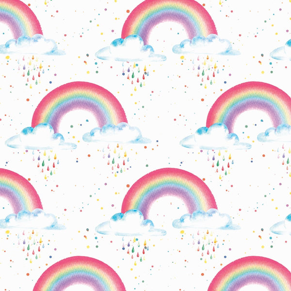 Rainbow colourful gift wrapping wrap paper Ceinwen Arty penguin