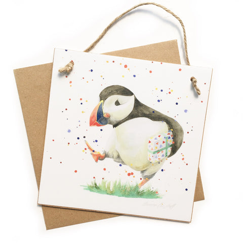 Puffin and present Keepsake ‘Card’
