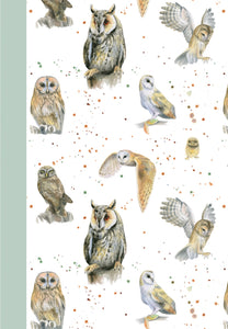 British owls jotter by Ceinwen Campbell and The Arty Penguin 