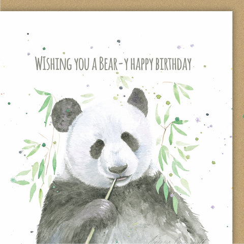 Panda birthday card by Ceinwen campbell